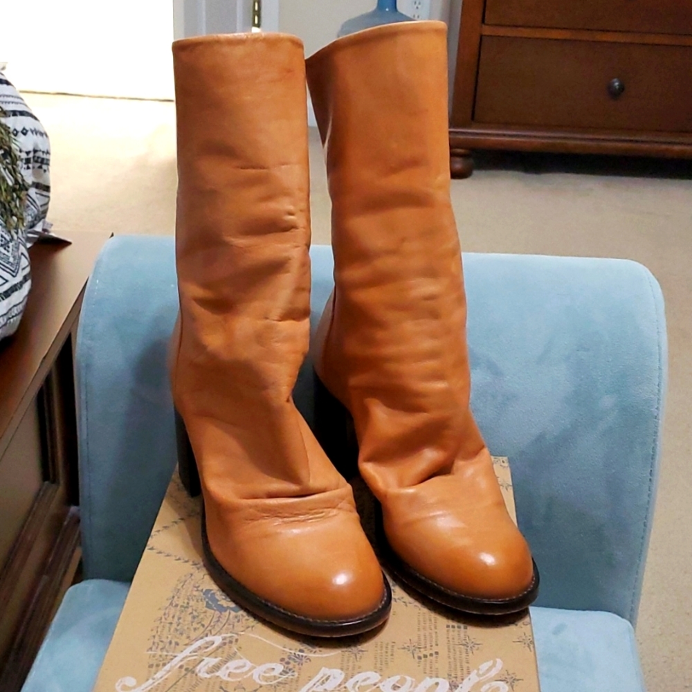 Free people Elle block heel boot